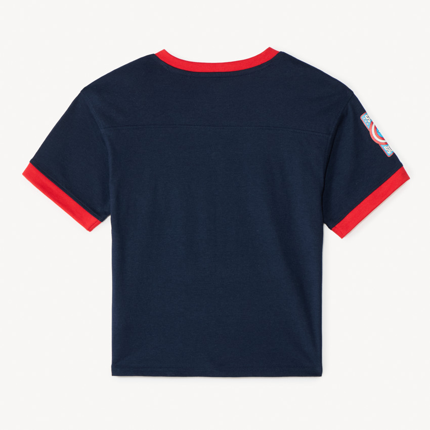 T-shirt κοντομάνικο από ζέρσεϊ Captain America Marvel για αγόρι 