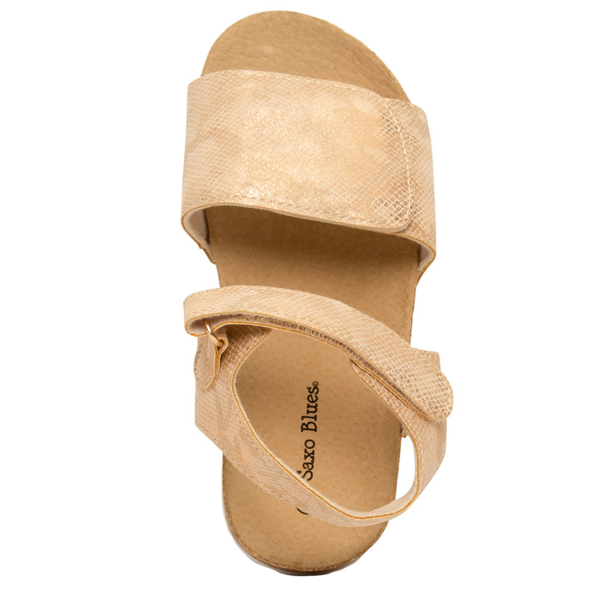 Σανδάλια με glitter και scratchs, effet δέρματος φιδιού για κορίτσι 