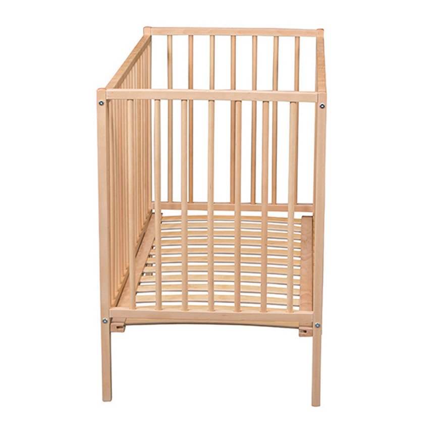 Κρεβάτι με κάγκελα Pocket 2.0 60 x 120 εκ. - Φυσικό βερνίκι 