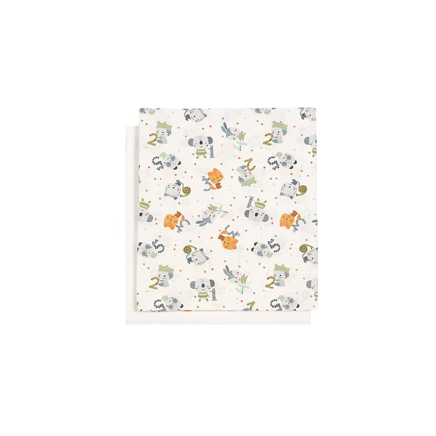 Σετ Σεντόνια 2τμχ Βαμβακερά Λίκνου 80x110εκ. Πράσινα 