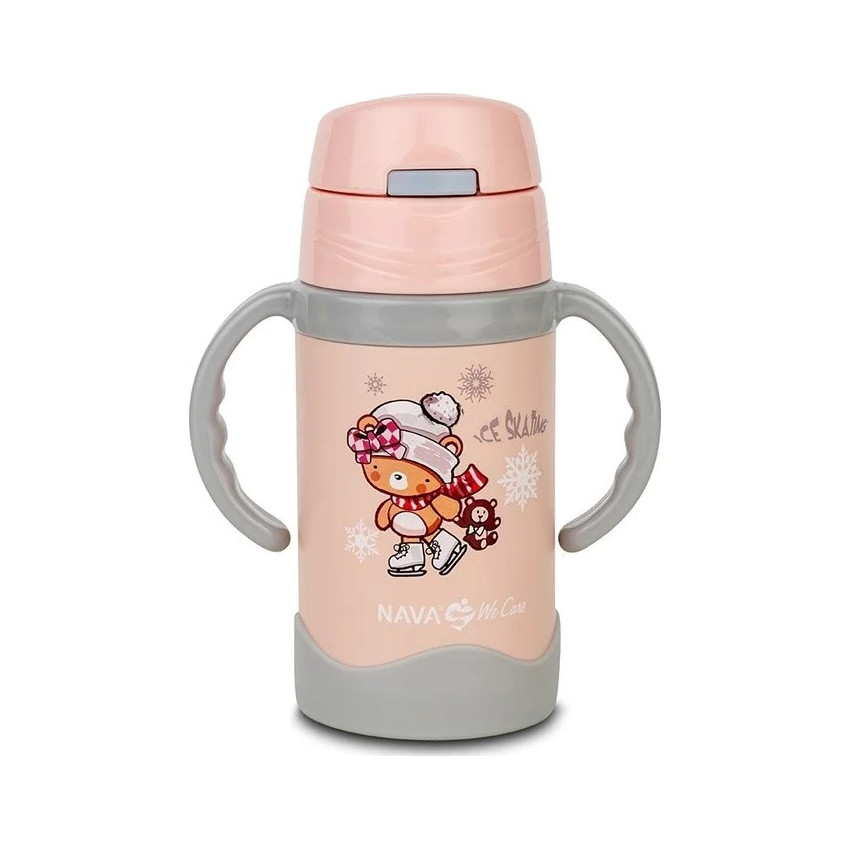 Θερμός Μπουκάλι Ανοξείδωτο Ροζ We Care 300ml 