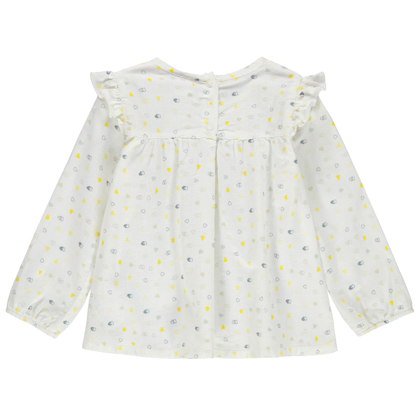 Τουνίκ μακρυμάνικη με καρδιές και βολάν 