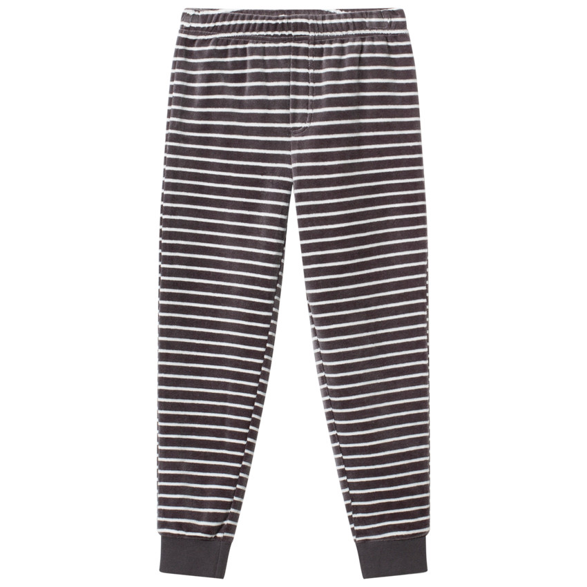 Pyjama en velours motif tigre à rayures 