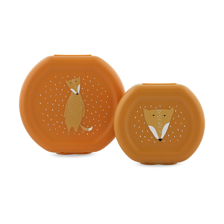 Σετ από 2 πορτοκαλί lunchbox gigogne Mr. Fox 