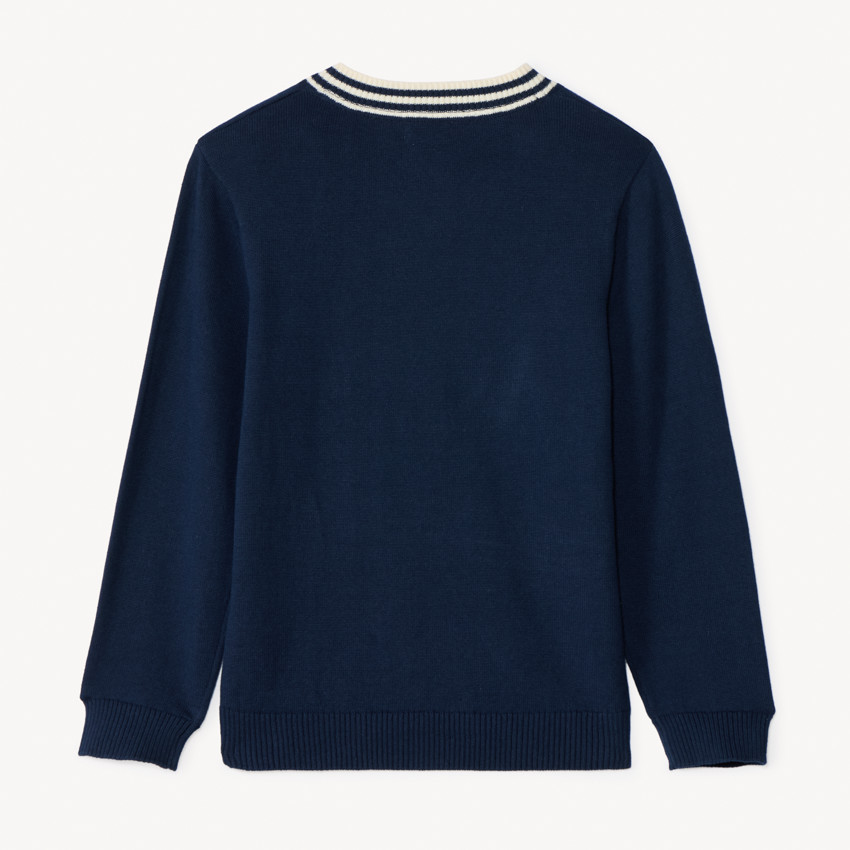 Πουκάμισο με μακριά μανίκια και V λαιμόκοψη με σχέδιο καράβι για αγόρι 