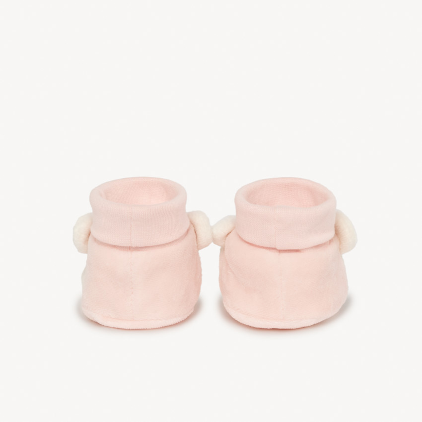 Παιδικά παπουτσάκια από βελούδο για μωρό κορίτσι με διασκεδαστικά αυτιά λαγού 