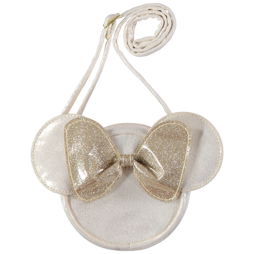 Μεταλλιζέ τσάντα ώμου Μίνι με φιόγκο 