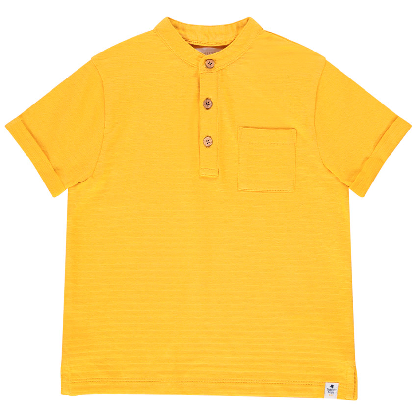 T-shirt κοντομάνικο σε jacquard για αγόρι 