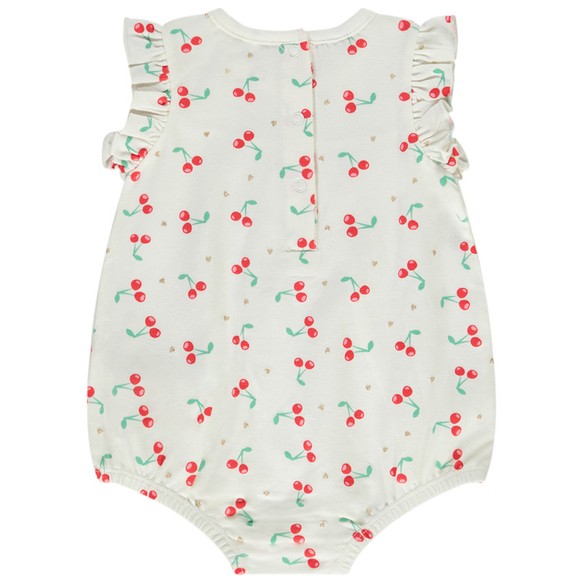 Σετ από 2 κοντές ολόσωμες φόρμες από jersey για bebe κορίτσι 