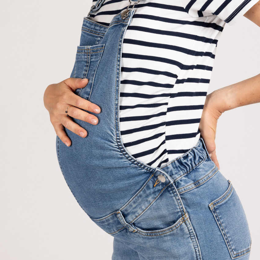 Μακρύ τζιν σορτσάκι εγκυμοσύνης 