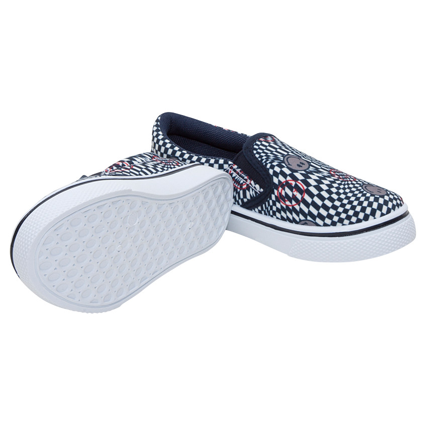 Πάνινα χαμηλά αθλητικά παπούτσια με μοτίβο Smiley  