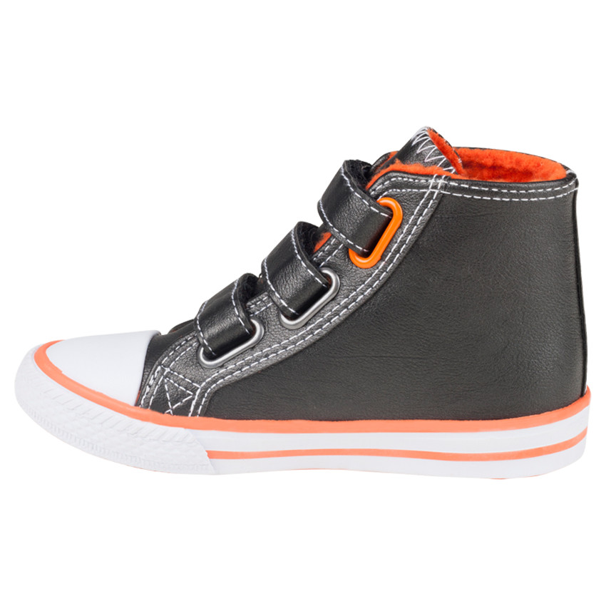  Αθλητικά μποτάκια με τριπλό αυτοκόλλητο velcro και επένδυση από ψεύτικη γούνα 