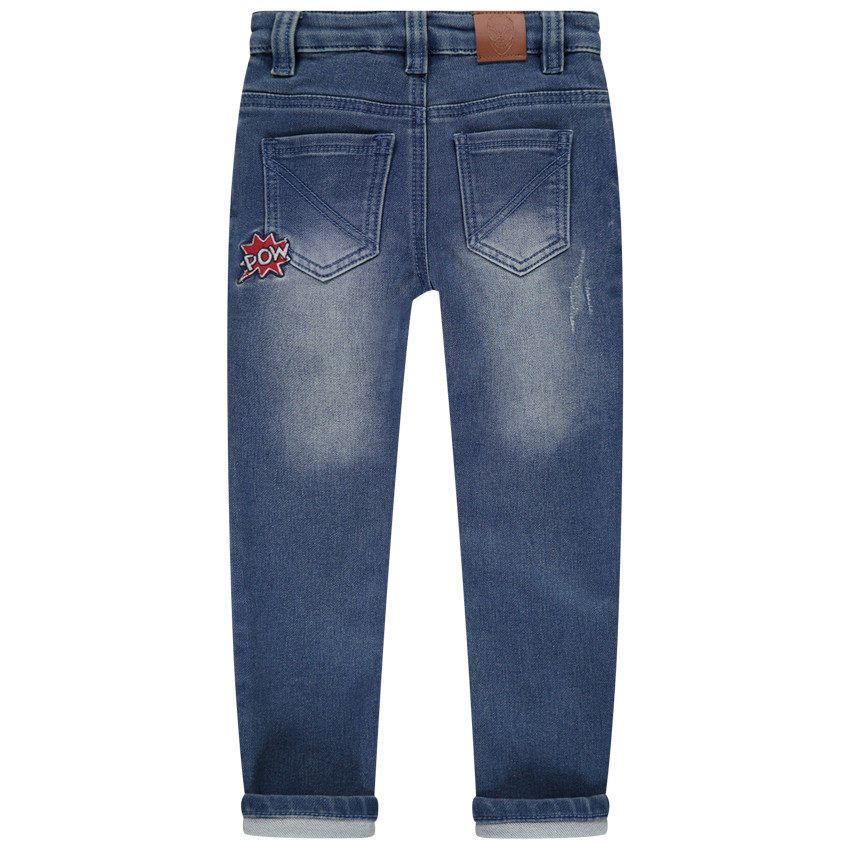 Τζιν με used όψη, τσακίσεις και σήματα Spiderman 