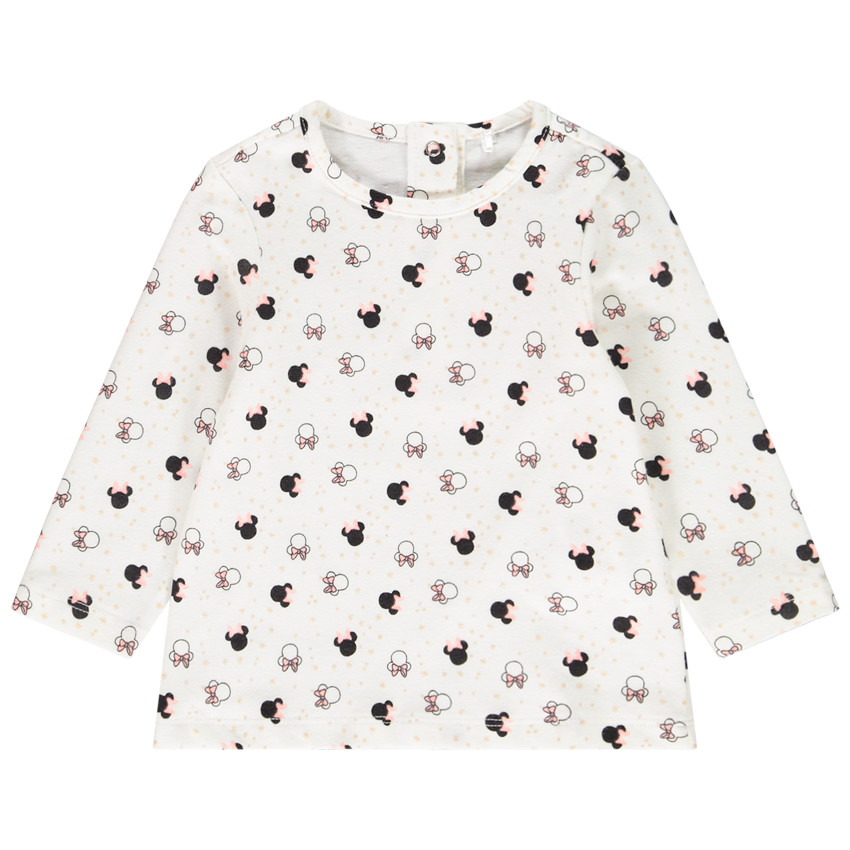 T-shirt μακρυμάνικο σχέδιο Minnie Disney για bebe κορίτσι 