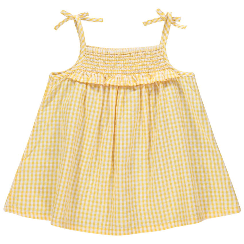 Top με λεπτές τιράντεςet carreaux σε όλη την επιφάνεια 