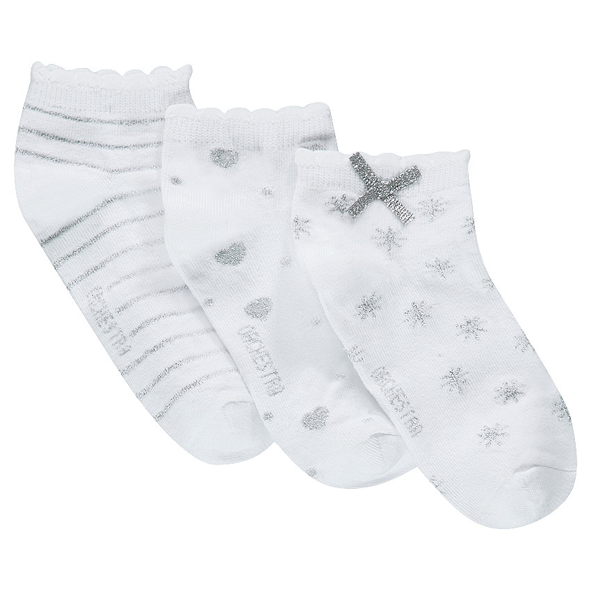 Σετ με 3 ζευγάρια ασορτί κοντές κάλτσες 