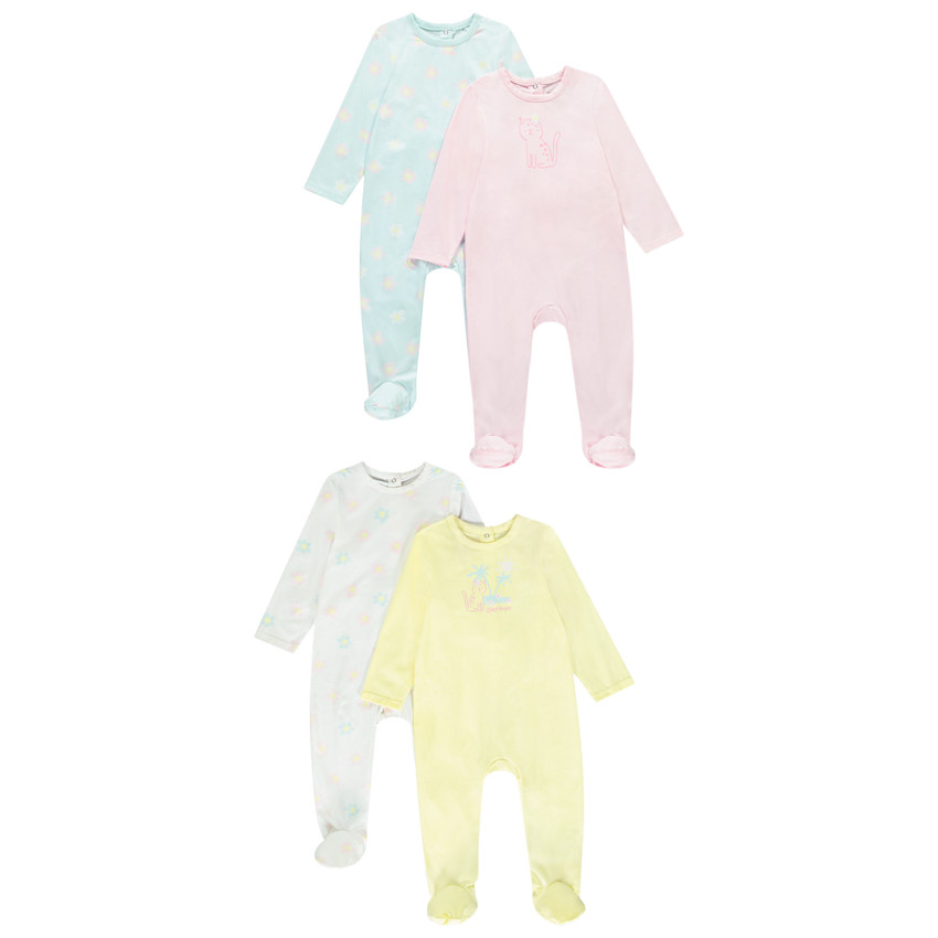 Σέτ από 4 φορμάκια φαντασίας από jersey για μωρό κορίτσι 