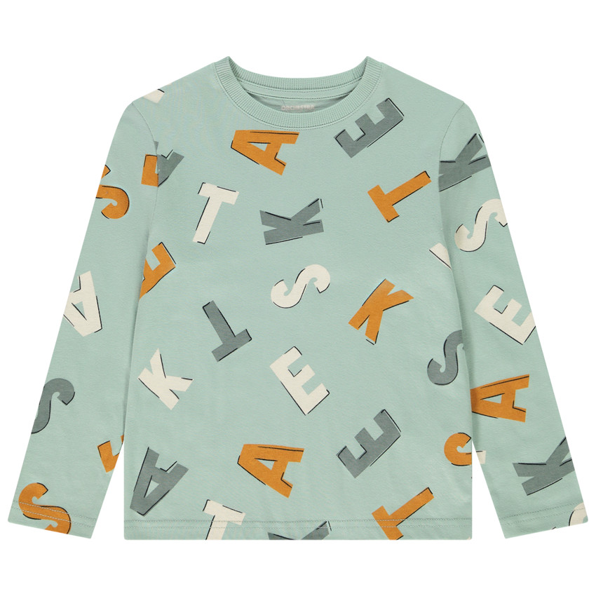 T-shirt manches longues en jersey inscription skate pour garçon Main T-shirt manches longues en jersey inscription skate pour garçon