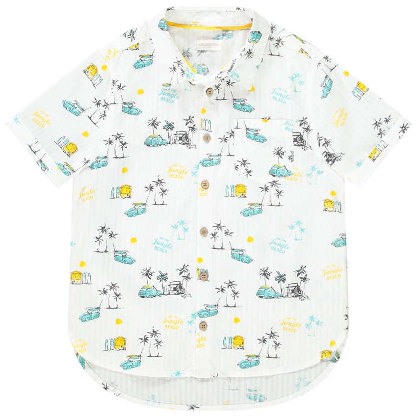 Chemise manches courtes imprimé Jungle beach pour garçon  Additional Chemise manches courtes imprimé Jungle beach pour garçon