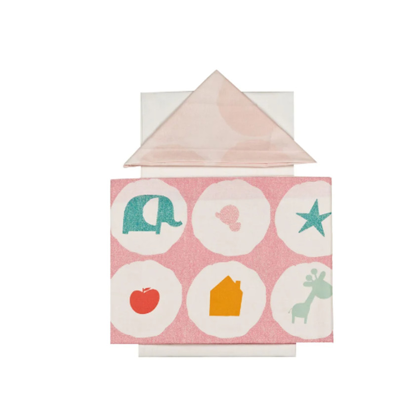 Σεντόνια Κούνιας (Σετ) Κόσμος Του Μωρού Fall Ροζ 