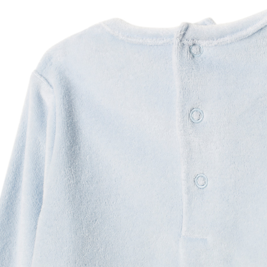 Πιτζάμα βελουτέ με μήνυμα σχέδιο για bebe αγόρι 