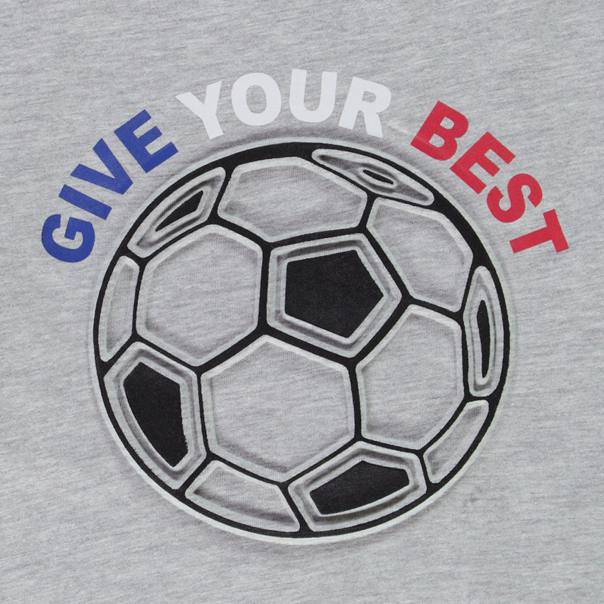 T-shirt manches longues en jersey avec print ballon embossed pour garçon Main T-shirt manches longues en jersey avec print ballon embossed pour garçon