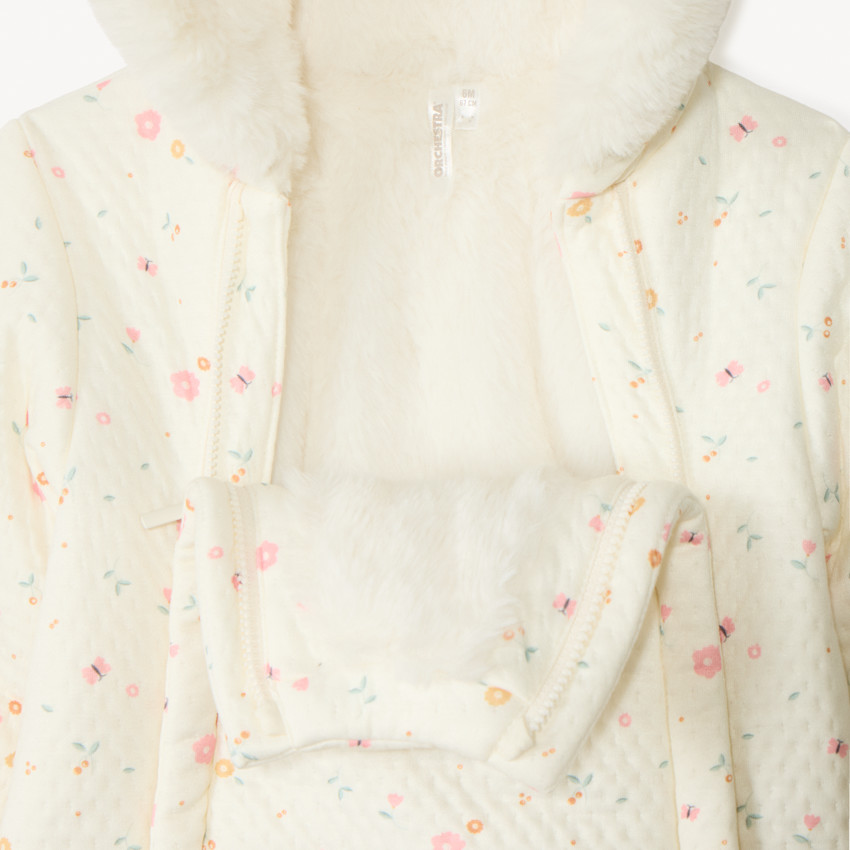 Πιλοτική φόρμα με floral σχέδιο για bebe κορίτσι με διαφορετικά τελειώματα ανάλογα με την ηλικία 