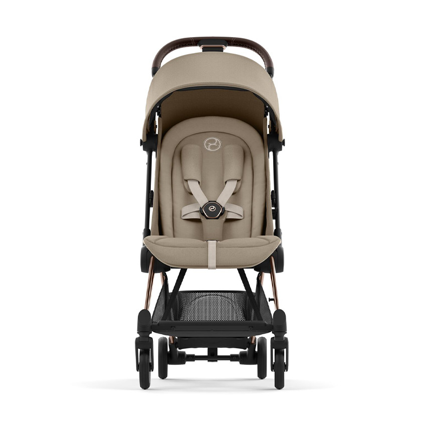 Compact καρότσι Coya ροζ χρυσό - Κάθισμα μπεζ 