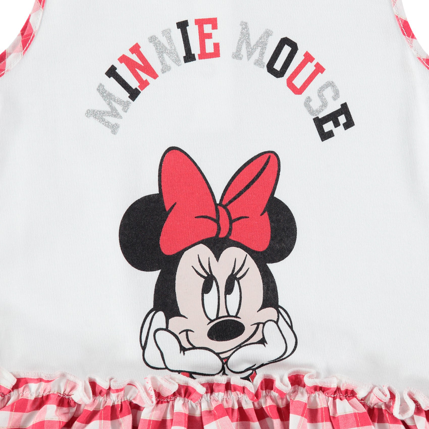 Σύνολο με φόρεμα με στάμπα Minnie και ασορτί φουφούλα σε μικρό καρό  Additional Σύνολο με φόρεμα με στάμπα Minnie και ασορτί φουφούλα σε μικρό καρό