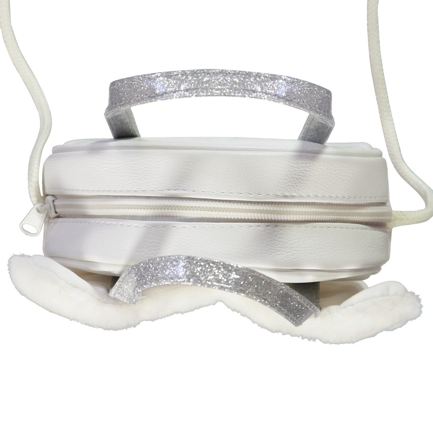 Sac bandoulière papillon en fausse fourrure pour fille 