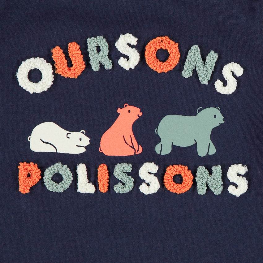 T-shirt μακρυμάνικο με πατσαβούρα για μωρό αγόρι 