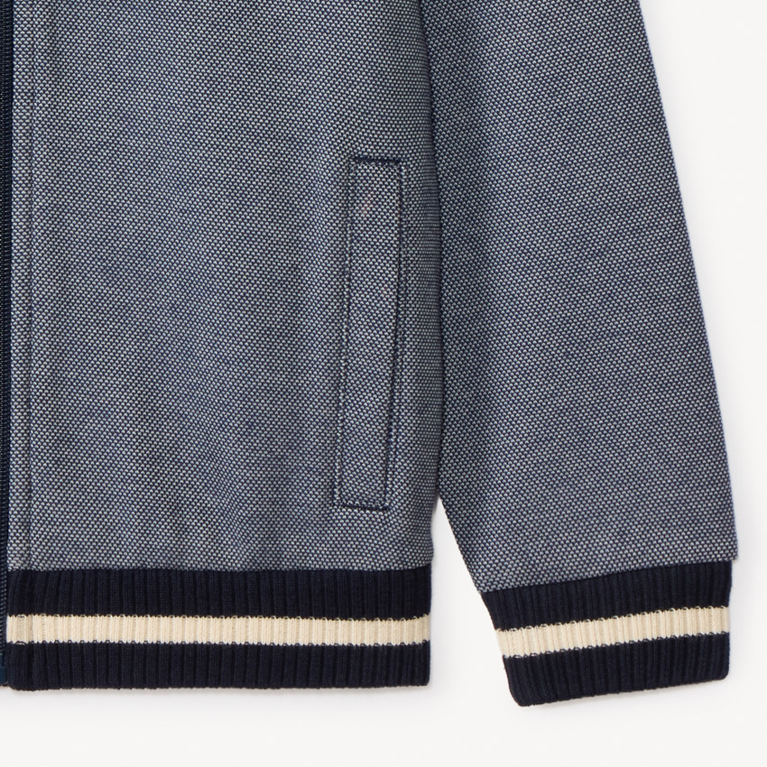 Γιλέτο με κολάρο teddy από πικέ για αγόρι 