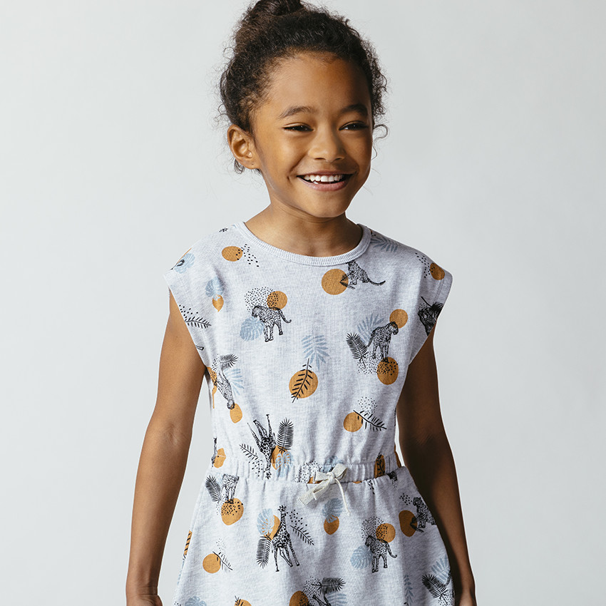 Φόρεμα jersey αμάνικο με σχέδιο 