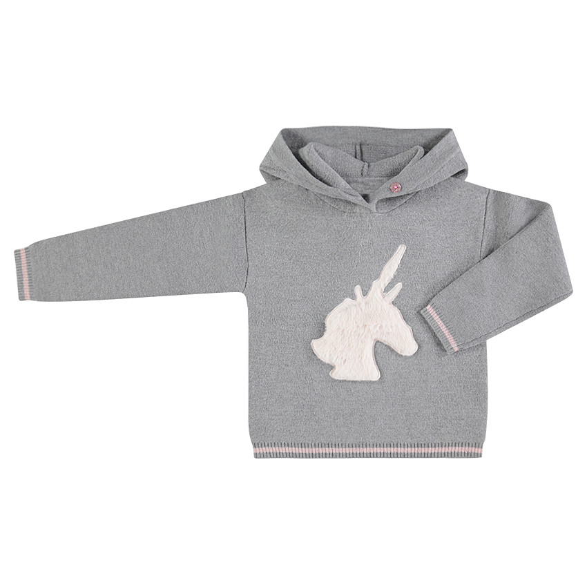 Φούτερ με κουκούλα και μονόκερο από sherpa 