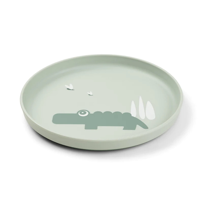 Αντιολισθητικό πιάτο Foodie με πράσινο κροκόδειλο 