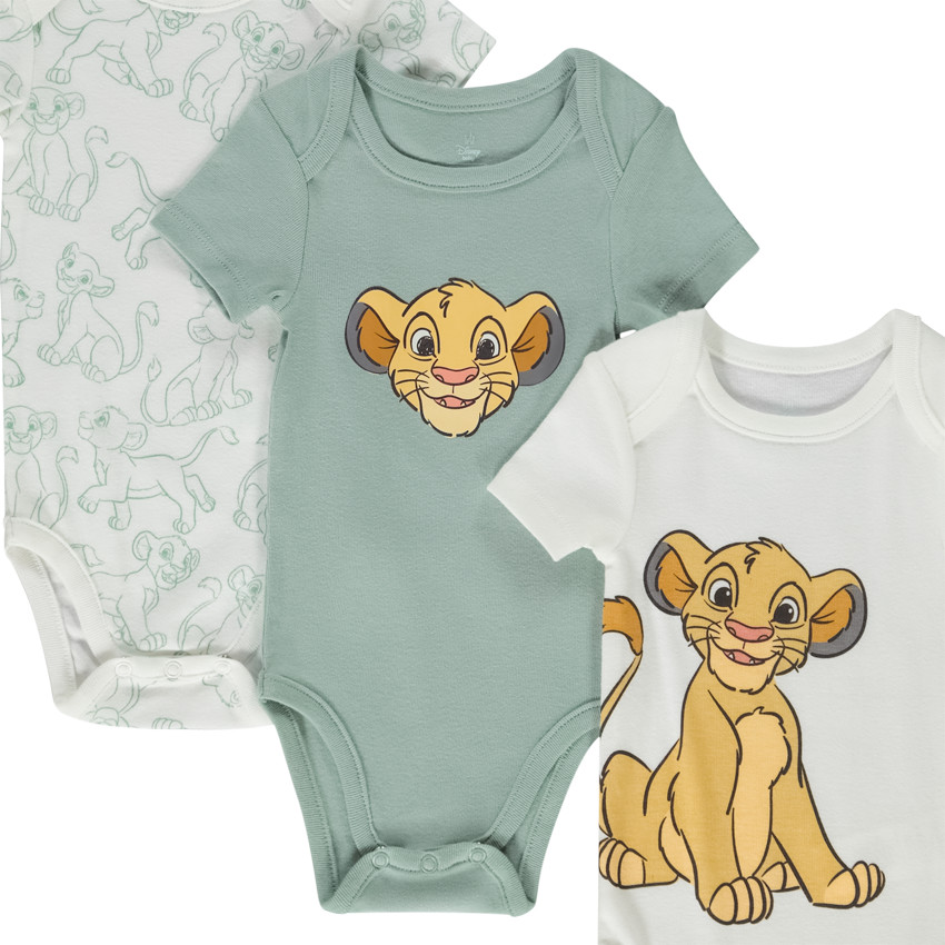 "Σετ από 3 κοντομάνικα bodies Le Roi Lion Disney για αγόρι" 