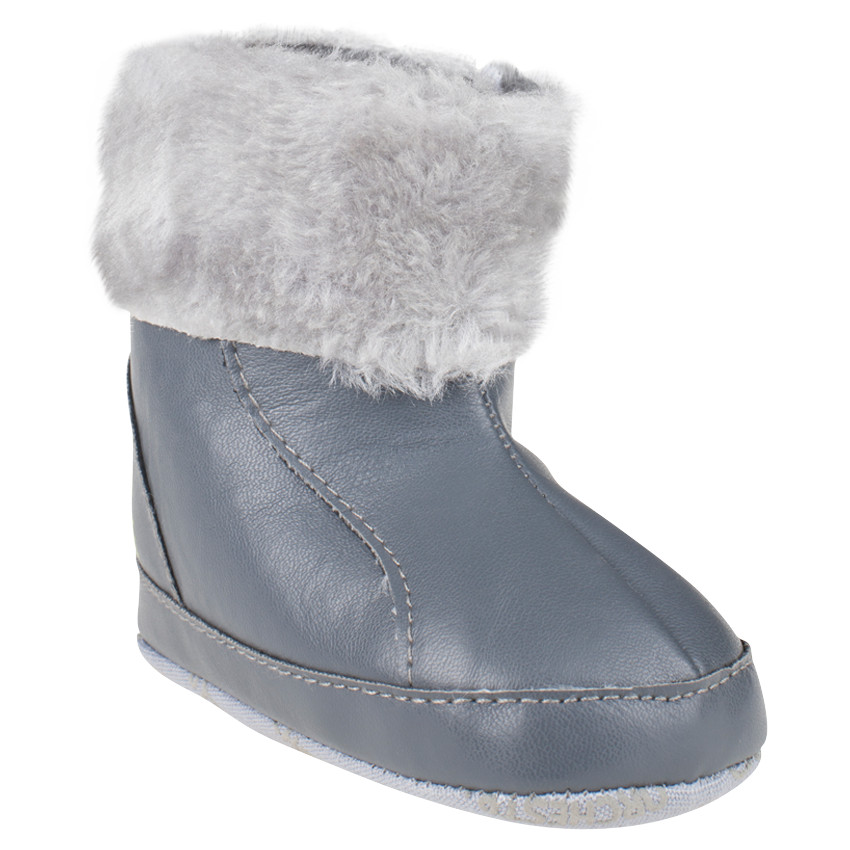 Demies bottes avec fausse fourrure au col 