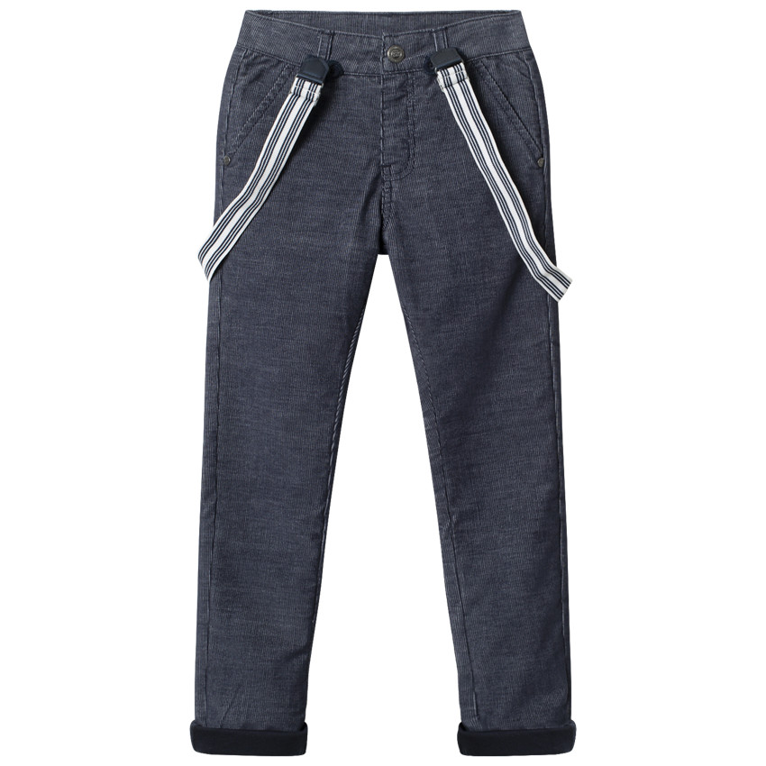 Pantalon en velours à bretelles amovibles  