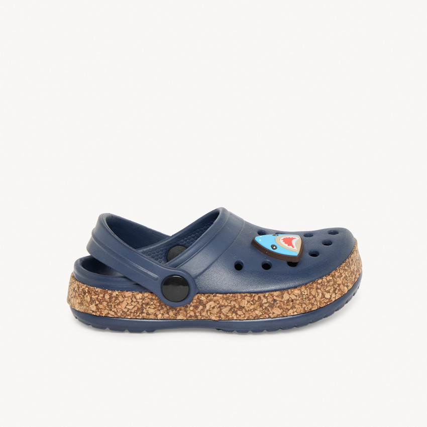 Σαμπό με σήμα καρχαρία και σόλα από φελλό για μωρό αγόρι 