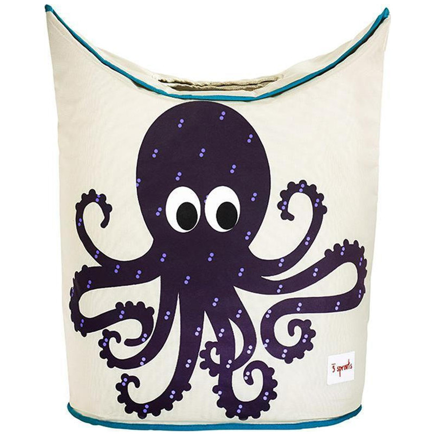 3 Sprouts καλάθι για τα άπλυτα Laundry Hamper Octopus Purple 