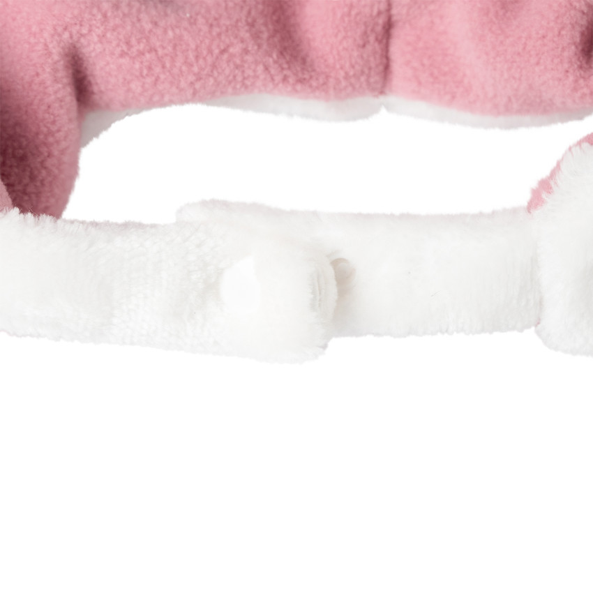 Ensemble bonnet lapin et snood doublés polaire 