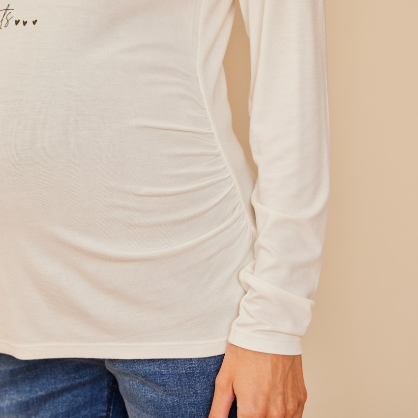 T-shirt μακρυμάνικο από jersey με φαντεζί σχέδιο για γυναίκες 