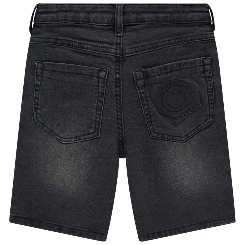 Βερμούδα  jean με ρίγες στα πλαινά με σχέδιο Smiley  Additional Βερμούδα  jean με ρίγες στα πλαινά με σχέδιο Smiley