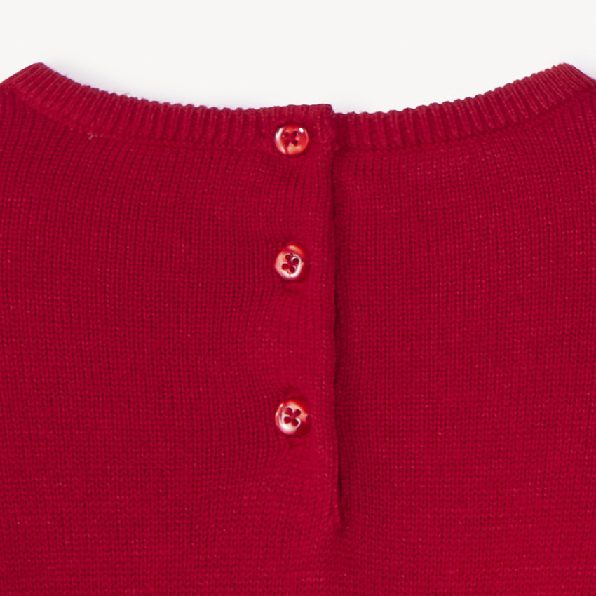 Pull de Noël en tricot jacquard doublé pour bébé fille 