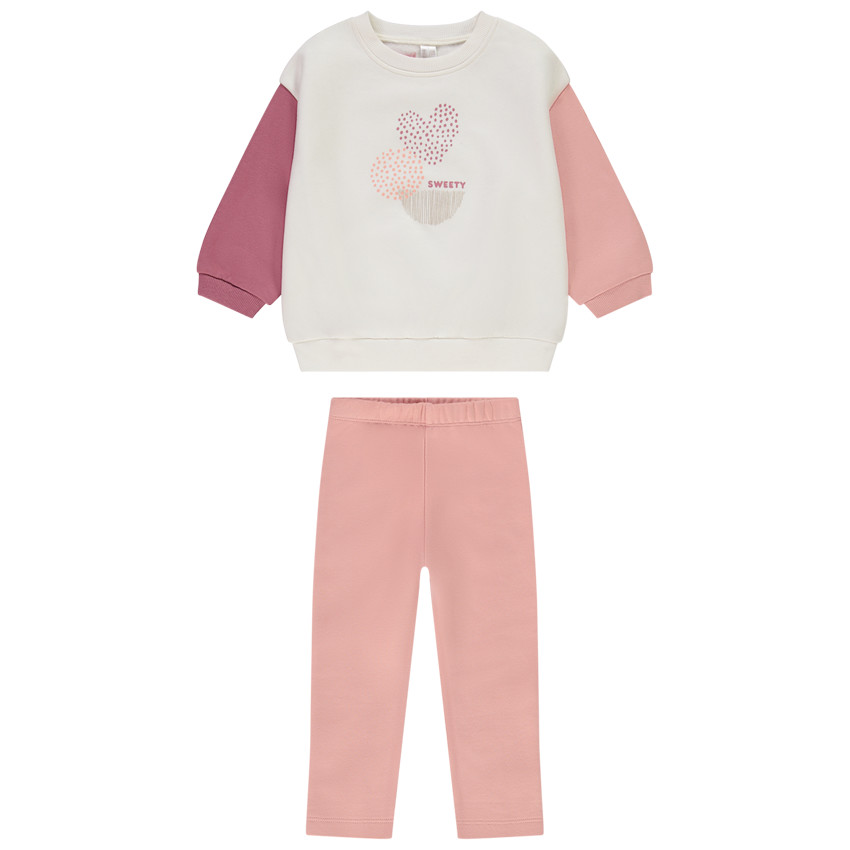 Σετ jogging effet colorblock για bebe κορίτσι 