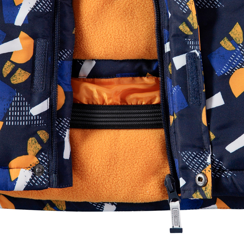 Αδιάβροχο μπουφάν του σκι με γεωμετρικό μοτίβο σε όλη την επιφάνεια 