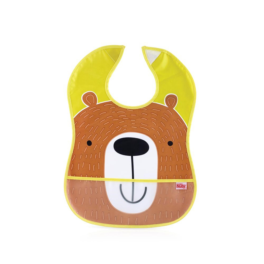   Αδιάβροχη σαλιάρα με τσέπη - Τυχαίο χρώμα  