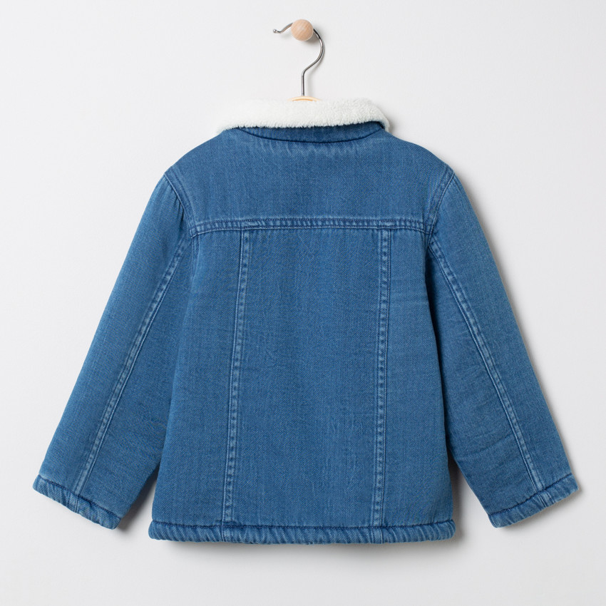 Blouson en jean souple doublé de sherpa  