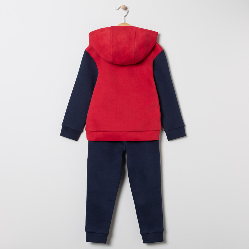 Jogging bicolore en molleton à chiffres printés 