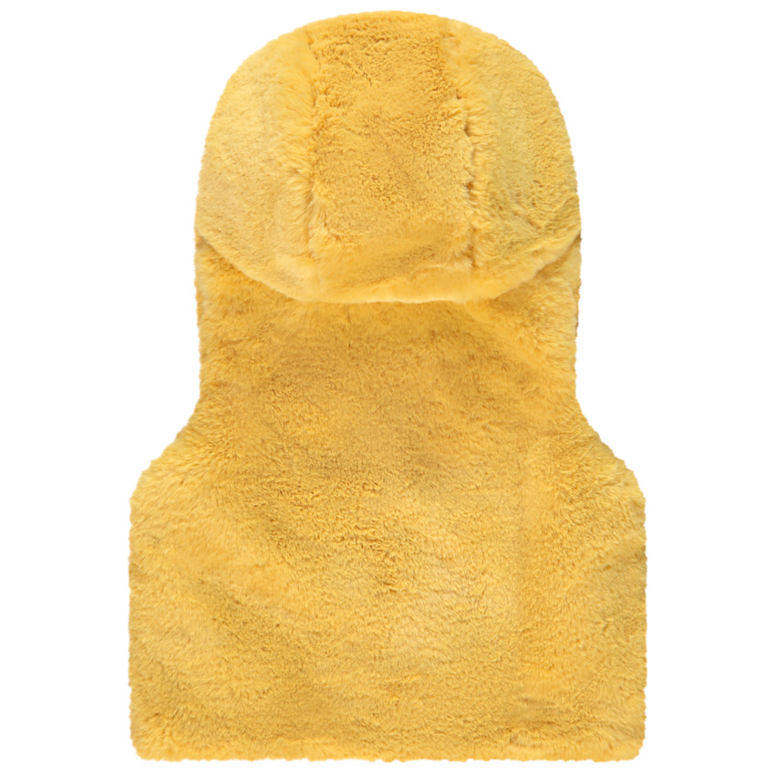 Γιλέκο με κουκούλα αμάνικη με ψεύτικη γούνα 